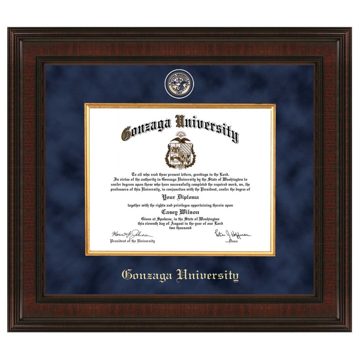 Gonzaga Diploma Frame - Excelsior - Graduation Gift Selection | M