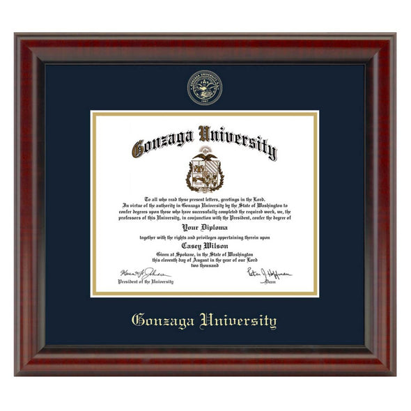 Gonzaga Diploma Frame, the Fidelitas Shot #1