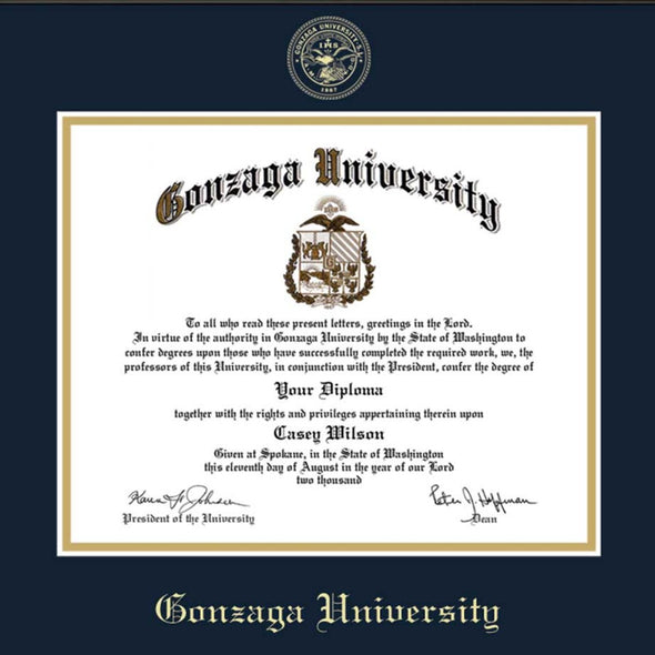 Gonzaga Diploma Frame, the Fidelitas Shot #2