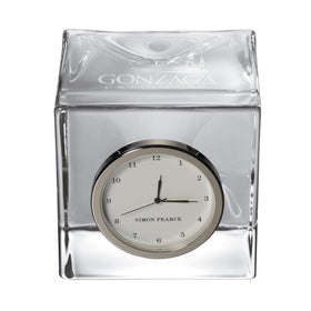 Gonzaga Glass Desk Clock by Simon Pearce Shot #1