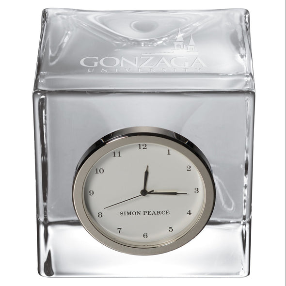 Gonzaga Glass Desk Clock by Simon Pearce Shot #2
