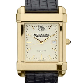Gonzaga Men's Gold Quad with Leather Strap Shot #1