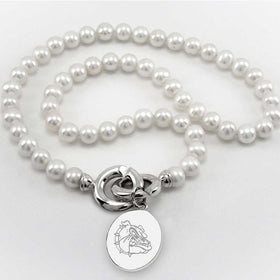 Gonzaga Pearl Necklace with Sterling Silver Charm Shot #1