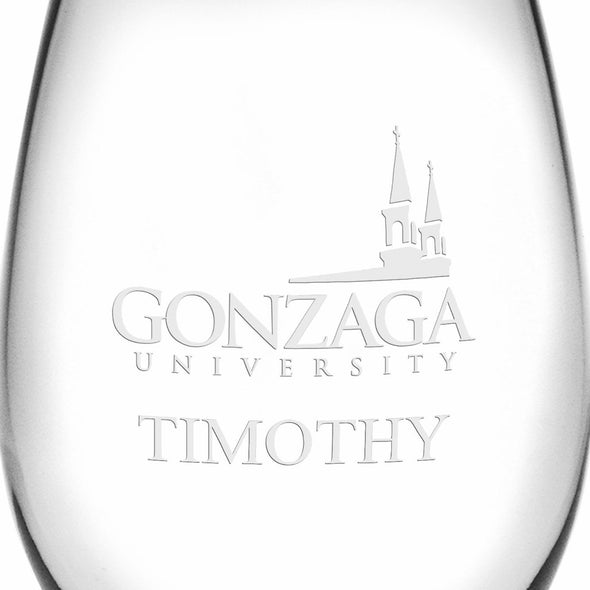 Gonzaga Stemless Wine Glasses Made in the USA - Set of 2 Shot #3