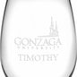 Gonzaga Stemless Wine Glasses Made in the USA - Set of 2 Shot #3