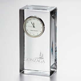 Gonzaga Tall Glass Desk Clock by Simon Pearce Shot #1