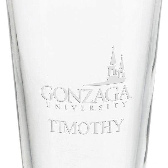 Gonzaga University 16 oz Pint Glass- Set of 4 Shot #3