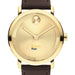 Haas School of Business Men's Movado BOLD Gold with Chocolate Leather Strap