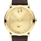 Haas School of Business Men's Movado BOLD Gold with Chocolate Leather Strap Shot #1