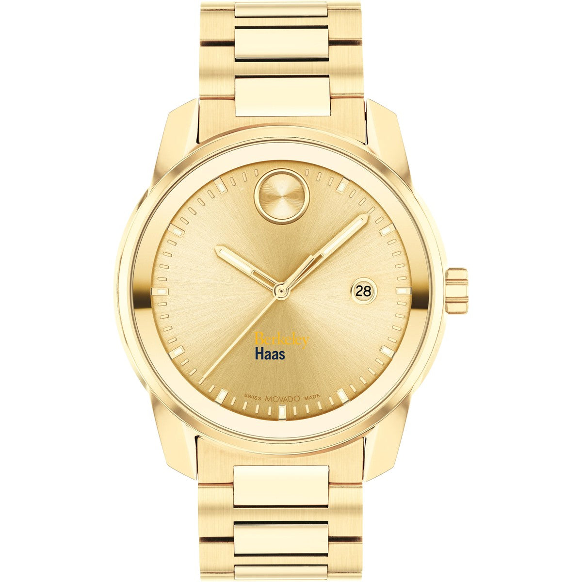 Berkeley Haas Men's Movado BOLD Gold with Date Window | M.LaHart & Co.