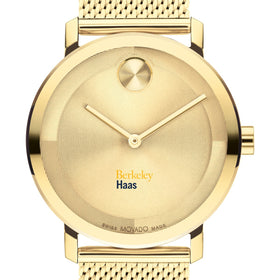 Haas School of Business Men&#39;s Movado BOLD Gold with Mesh Bracelet Shot #1