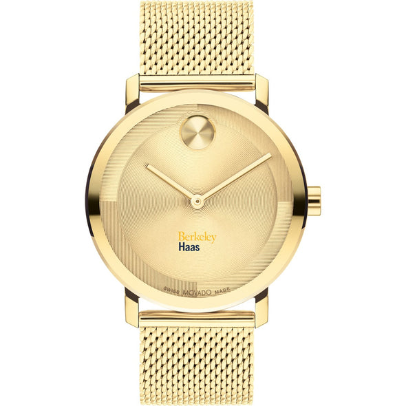 Haas School of Business Men&#39;s Movado BOLD Gold with Mesh Bracelet Shot #2