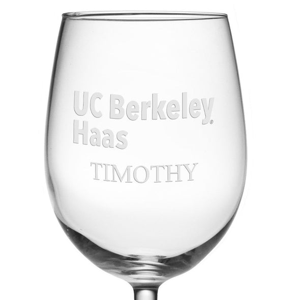 Haas School of Business Red Wine Glasses - Made in the USA Shot #3