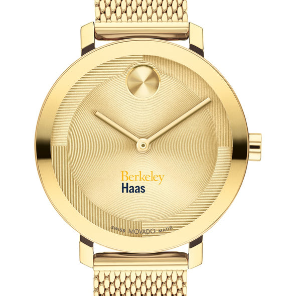 Haas School of Business Women&#39;s Movado Bold Gold with Mesh Bracelet Shot #1