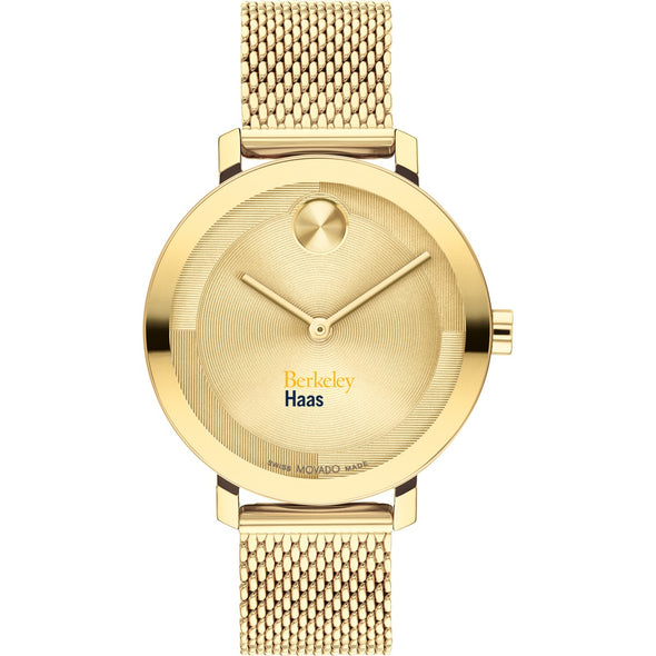 Haas School of Business Women&#39;s Movado Bold Gold with Mesh Bracelet Shot #2