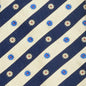 Harvard Blue & Beige Stripe Pattern Woven Silk Tie Shot #2