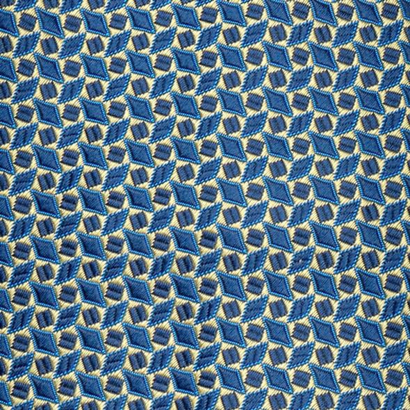Harvard Blue & Gold Diamond Pattern Silk Tie Shot #2