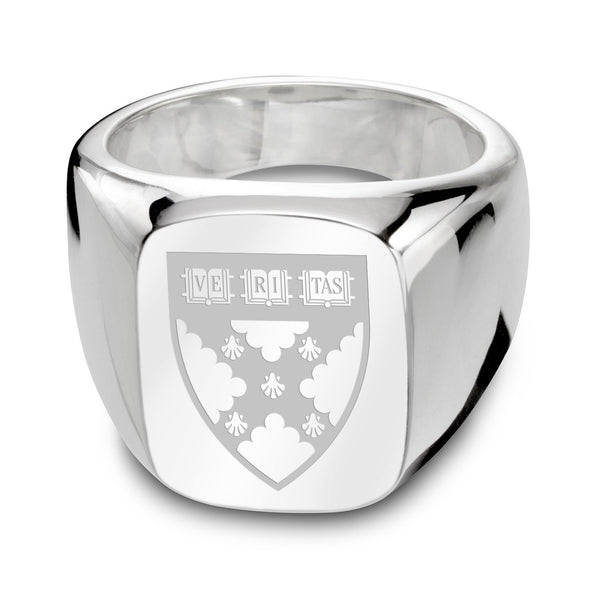 Harvard Business School Sterling Silver Rectangular Cushion Ring Shot #2