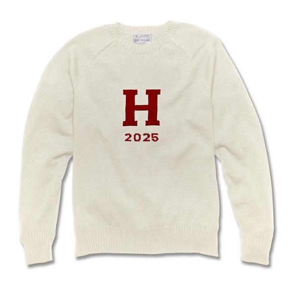 2025 Harvard  Ivory and Maroon Sweater Shot #1
