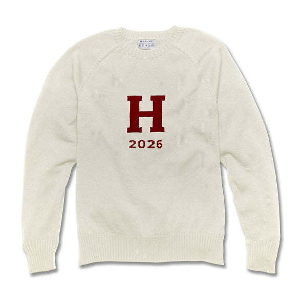 2026 Harvard Class Year Ivory and Maroon Sweater Shot #1