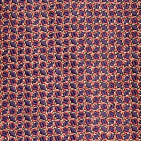 Harvard Diamond Pattern Woven Silk Tie in Maroon & Black Shot #2