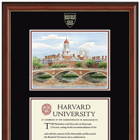 Harvard Diploma Frame - Campus Print Shot #2