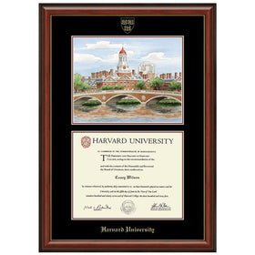 Harvard Diploma Frame - Campus Print Shot #1