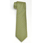 Harvard Green & Blue Diamond Pattern Woven Silk Tie Shot #1