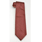 Harvard Maroon Square & Paisley Pattern Woven Silk Tie Shot #1