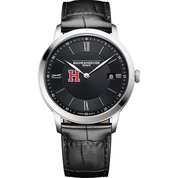Harvard Men's Baume et Mercier 40mm Classima Quartz Watch with Black Dial & Black Leather Strap Shot #2