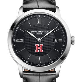 Harvard Men's Baume et Mercier 40mm Classima Quartz Watch with Black Dial & Black Leather Strap Shot #1