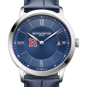 Harvard Men's Baume et Mercier 40mm Classima Quartz Watch with Blue Dial & Dark Blue Leather Strap Shot #1