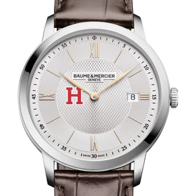 Harvard Men's Baume et Mercier 40mm Classima Quartz Watch with Silver Dial & Dark Brown Leather Strap Shot #1