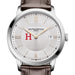 Harvard Men's Baume et Mercier 40mm Classima Quartz Watch with Silver Dial & Dark Brown Leather Strap