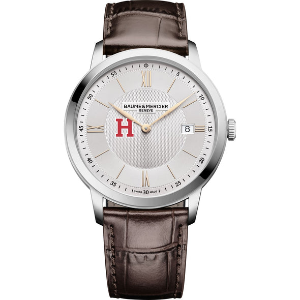 Harvard Men's Baume et Mercier 40mm Classima Quartz Watch with Silver Dial & Dark Brown Leather Strap Shot #2