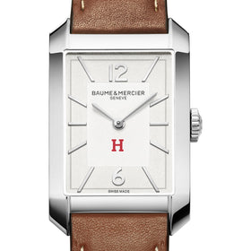 Harvard Men's Baume et Mercier 43X27mm Hampton Watch with Silver Dial & Tan Leather Strap Shot #1