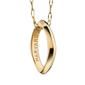 Harvard Monica Rich Kosann Poesy Ring Necklace in Gold Shot #1