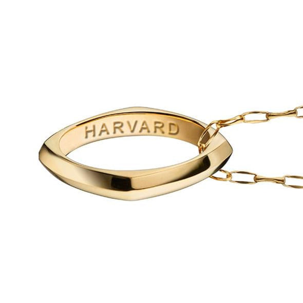 Harvard Monica Rich Kosann Poesy Ring Necklace in Gold Shot #3