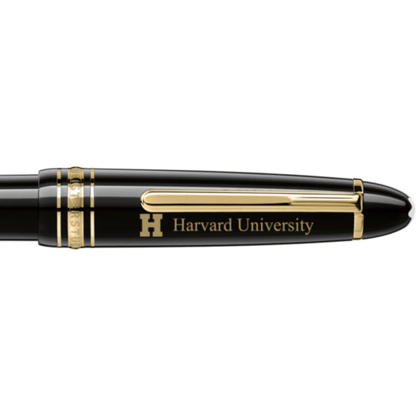 Harvard Montblanc Meisterstück Midsize Ballpoint Pen in Gold Shot #2