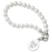 Harvard Pearl Bracelet with Sterling Silver Charm