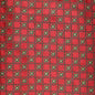 Harvard Red & Green Squares Pattern Woven Silk Tie Shot #2