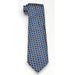 Harvard Tan Triangle Pattern Woven Silk Tie in Blue