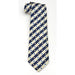 Harvard Blue & Beige Stripe Pattern Woven Silk Tie