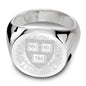 Harvard Sterling Silver Round Signet Ring Shot #2