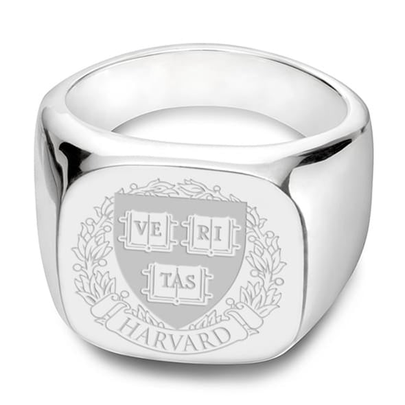 Harvard Sterling Silver Square Cushion Ring Shot #2