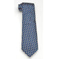 Harvard Tan Triangle Pattern Woven Silk Tie in Blue Shot #1