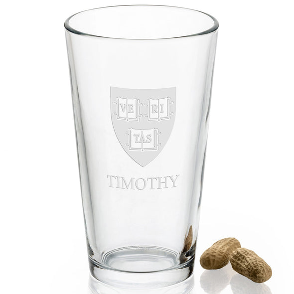 Harvard University 16 oz Pint Glass- Set of 4 Shot #2