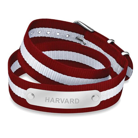 Harvard University Double Wrap RAF Nylon ID Bracelet Shot #1