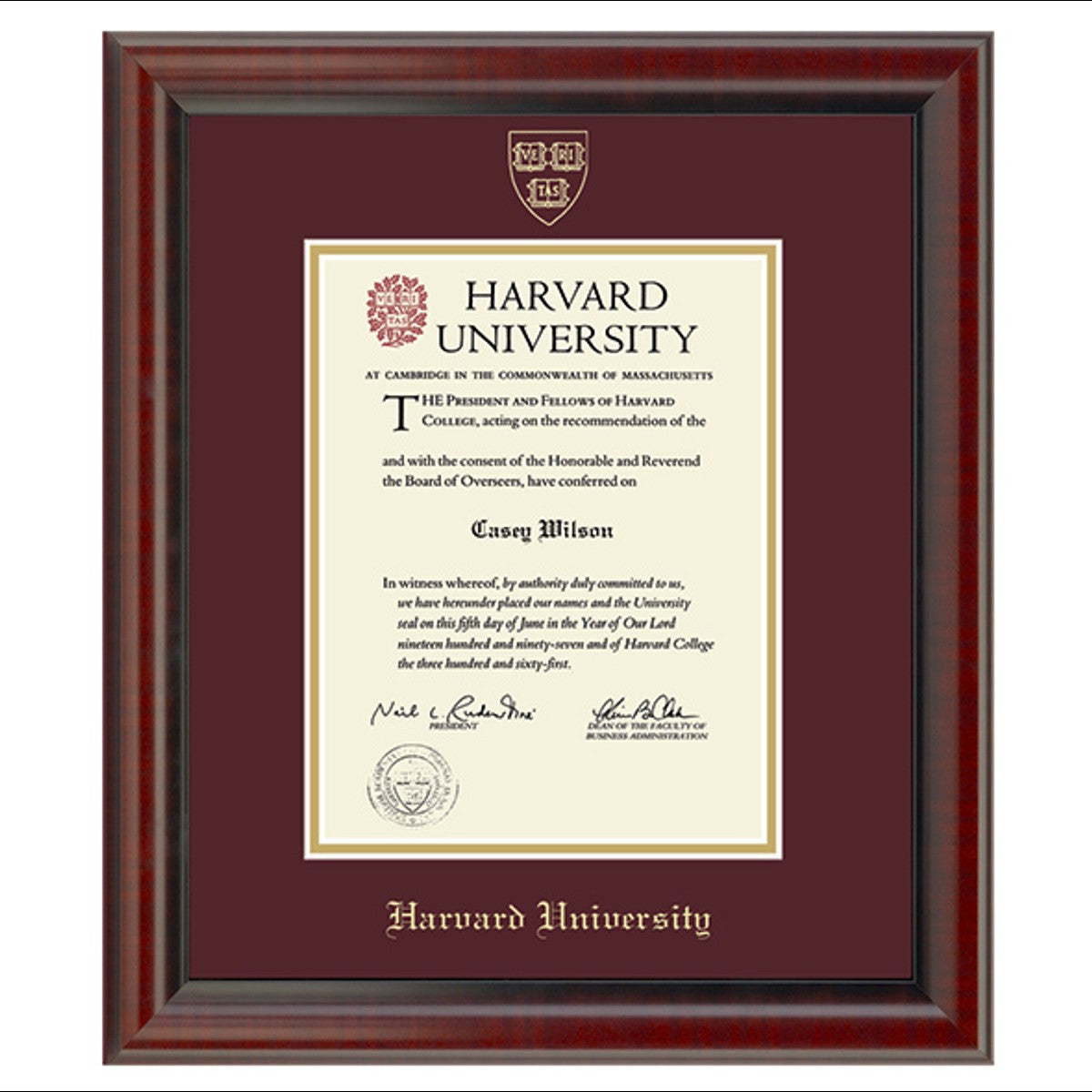 Harvard Masters/Ph.D. Diploma Frame - Fidelitas | M.LaHart & Co.
