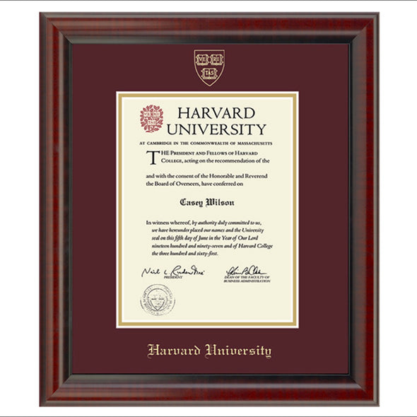 Harvard University Masters/PhD Diploma Frame, the Fidelitas Shot #1
